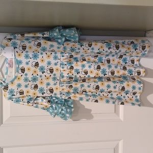 Girls dress with bees, size 6/6x